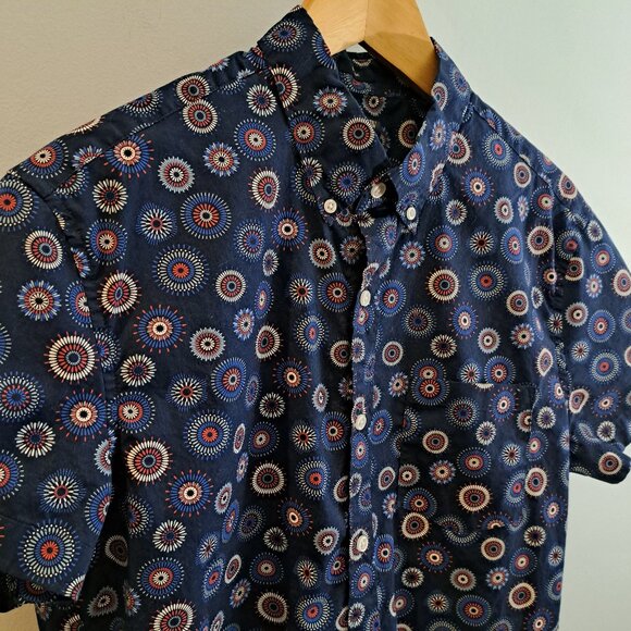 J. Crew Men's Medium Flex Washed Slim Fit Short Sleeve Shirt Style #BG955 - Picture 5 of 13